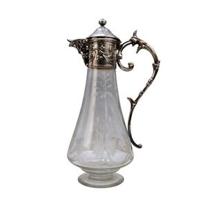 Gallia Collection 1900 WMF Art Nouveau Claret Silver Plated Carafe Christofle